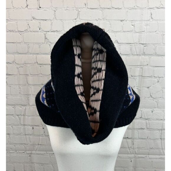 GAP wool blend cowl infinity fair isle knit scarf - Picture 3 of 7